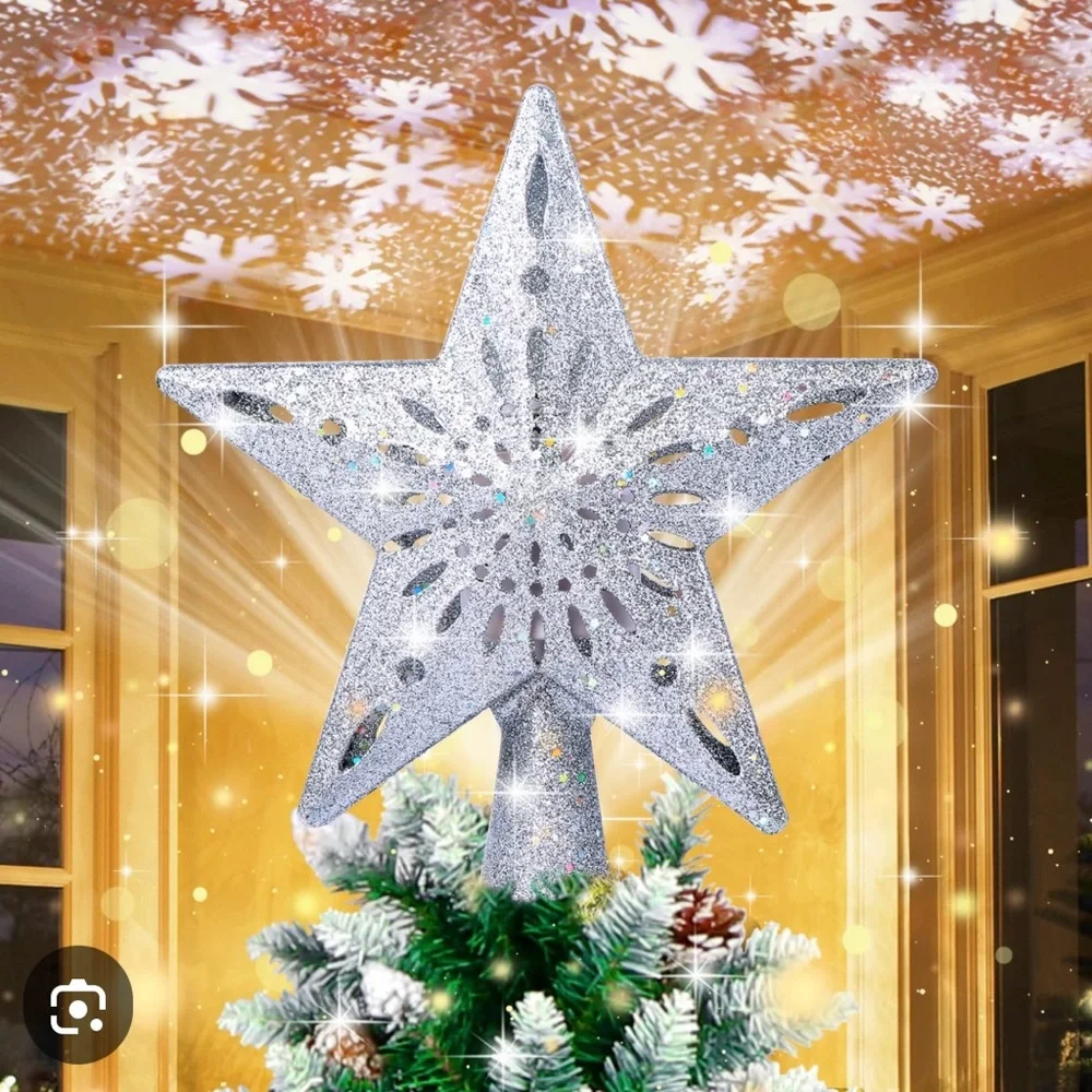 Silver Star Tree Topper - Picture 1 of 4